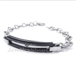Bracciale Da Uomo In Titanio Nero Per Coppie