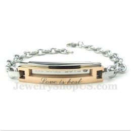 Bracciale Da Uomo In Titanio E Oro Per Coppie