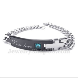 Bracciale Da Uomo In Titanio Con Diamanti Per Coppie
