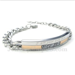 Bracciale Da Donna In Titanio E Cristallo Per Coppie