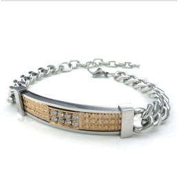 Bracciale Da Donna In Titanio, Oro E Diamanti Per Coppie
