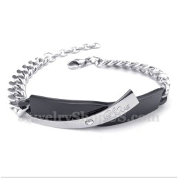 Bracciale Da Uomo In Titanio Nero Per Coppie