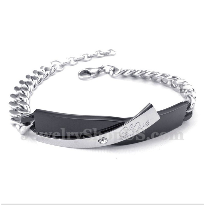 Bracciale Da Uomo In Titanio Nero Per Coppie Bracciale Da Uomo In Titanio Nero Per Coppie