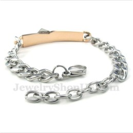 Bracciale Da Coppia In Titanio E Oro Da Donna