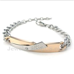 Bracciale Da Coppia In Titanio E Oro Da Donna