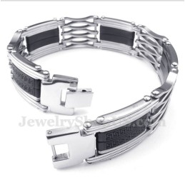 Bracciale Da Uomo In Titanio Con Motivo A Meandro Greco