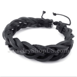 Bracciale In Titanio E Pelle Da Uomo