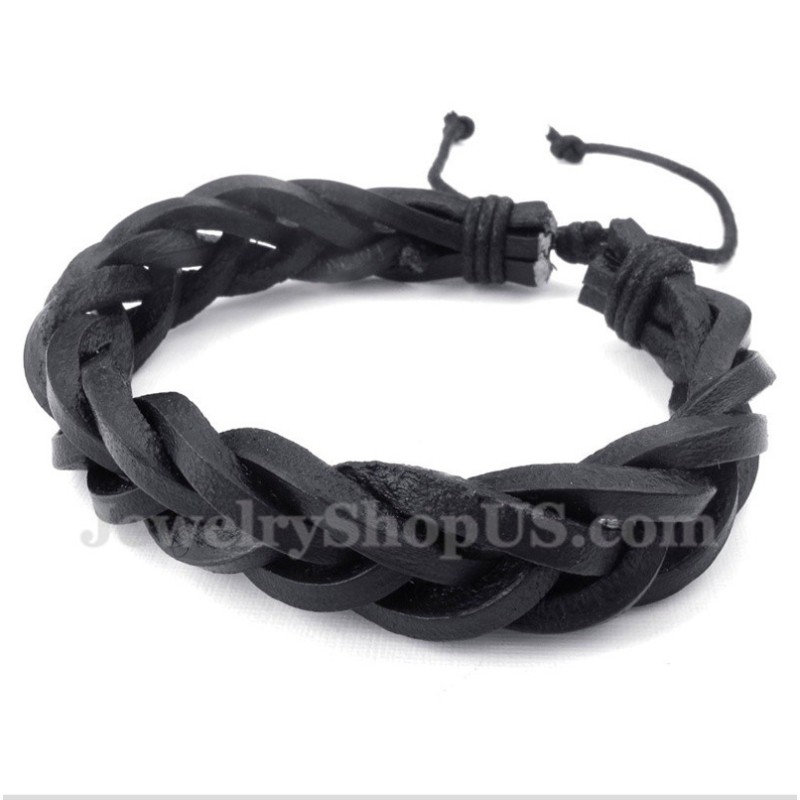Bracciale In Titanio E Pelle Da Uomo Bracciale In Titanio E Pelle Da Uomo