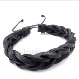 Bracciale In Titanio E Pelle Da Uomo