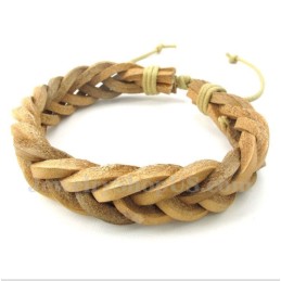 Bracciale In Titanio E Pelle Da Uomo