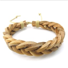 Bracciale In Titanio E Pelle Da Uomo