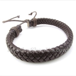 Bracciale In Titanio E Pelle Da Uomo