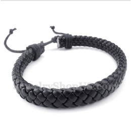 Bracciale In Titanio E Pelle Da Uomo