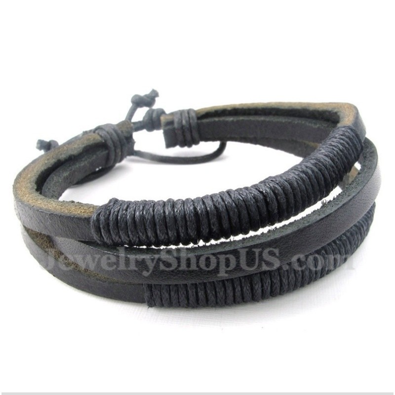 Bracciale In Titanio E Pelle Da Uomo Bracciale In Titanio E Pelle Da Uomo