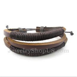Bracciale In Titanio E Pelle Da Uomo