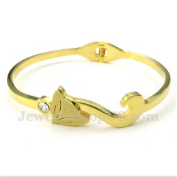 Bracciale Da Uomo In Titanio E Oro Con Volpe