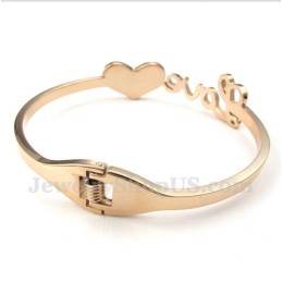 Bracciale Love In Titanio E Oro Rosa Da Uomo