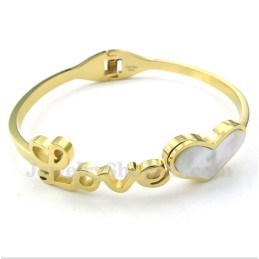 Bracciale Da Uomo In Titanio E Oro Con Scritta Love