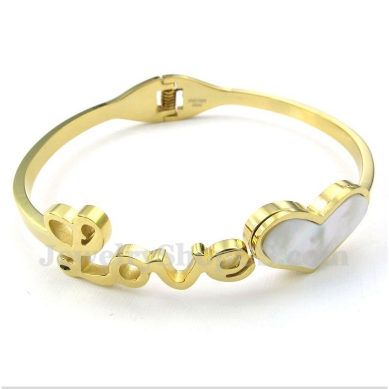 Bracciale Da Uomo In Titanio E Oro Con Scritta Love Bracciale Da Uomo In Titanio E Oro Con Scritta Love