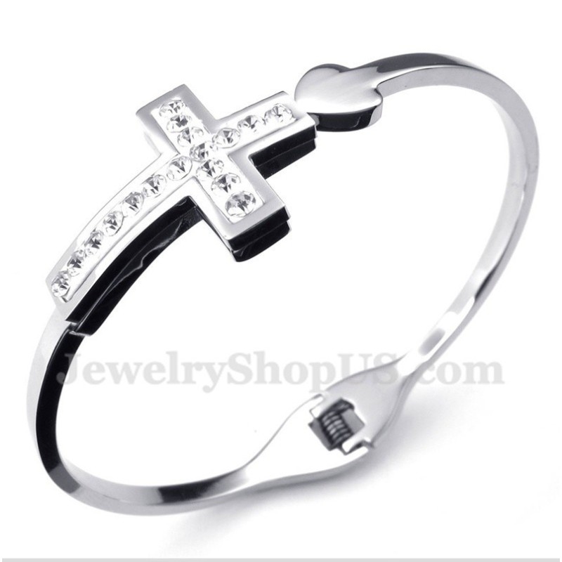 Bracciale Da Uomo Con Croce In Titanio Bracciale Da Uomo Con Croce In Titanio