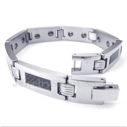 Bracciale Magnetico In Fibra Di Carbonio E Titanio Da Uomo