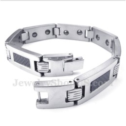 Bracciale Magnetico In Fibra Di Carbonio E Titanio Da Uomo