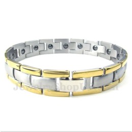 Bracciale Magnetico In Titanio Da Uomo In Oro