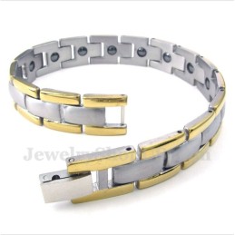 Bracciale Magnetico In Titanio Da Uomo In Oro