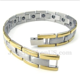 Bracciale Magnetico In Titanio Da Uomo In Oro