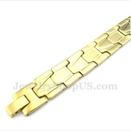 Bracciale In Titanio Oro Da Uomo