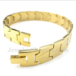Bracciale In Titanio Oro Da Uomo