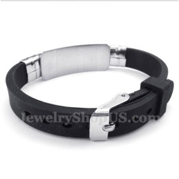 Bracciale Da Uomo In Titanio E Gomma Con Versetto Della Bibbia