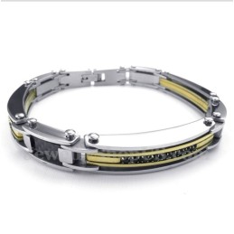 Bracciale Da Uomo In Titanio Con Diamanti