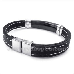 Bracciale In Gomma Con Versetto Della Bibbia In Titanio Da Uomo