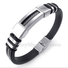 Bracciale In Gomma Di Titanio Da Uomo