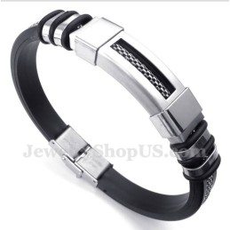 Bracciale In Gomma Di Titanio Da Uomo