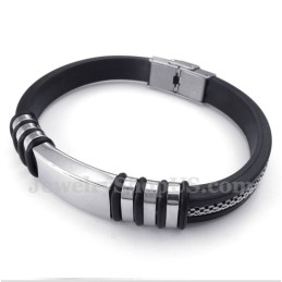 Bracciale In Gomma E Titanio Da Uomo