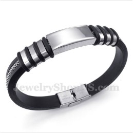 Bracciale In Gomma E Titanio Da Uomo