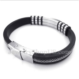 Bracciale In Gomma E Titanio Da Uomo