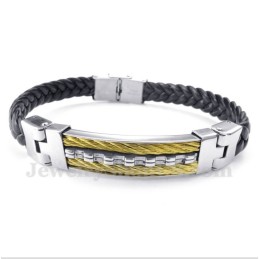 Bracciale In Pelle Di Titanio Da Uomo