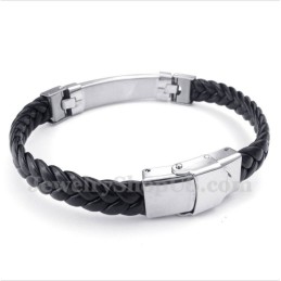 Bracciale In Pelle Di Titanio Da Uomo