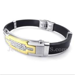 Bracciale Da Uomo In Titanio Con Diamanti