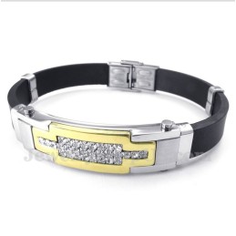 Bracciale Da Uomo In Titanio Con Diamanti