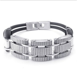 Bracciale In Gomma Di Titanio Da Uomo