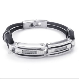 Bracciale Da Uomo In Titanio E Gomma
