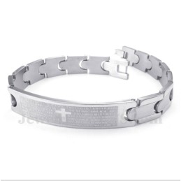 Bracciale Da Uomo In Titanio Con Versetto Della Bibbia In Spagnolo