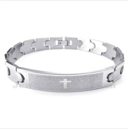 Bracciale Da Uomo In Titanio Con Versetto Della Bibbia In Spagnolo