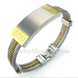 Bracciale Da Uomo In Titanio Con Motivo A Meandro Greco