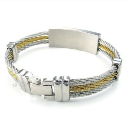 Bracciale Da Uomo In Titanio Con Motivo A Meandro Greco