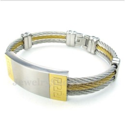 Bracciale Da Uomo In Titanio Con Motivo A Meandro Greco